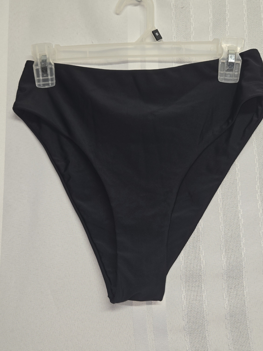Classic High-Cut Black Bikini Bottom Size M